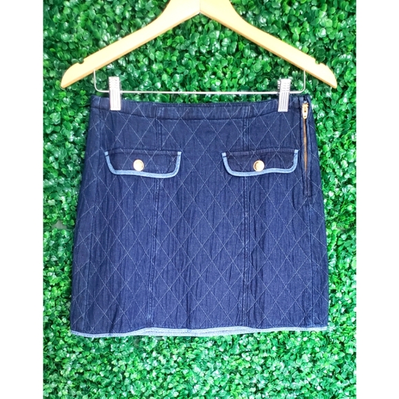 26. J.Crew Quilted denim mini skirt - Picture 5 of 9